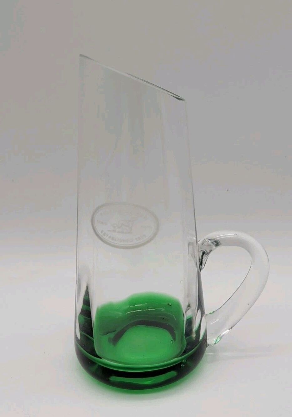 Vintage Tullamore Dew Irish Whiskey Glass Pitcher Distillery Advertising Piece